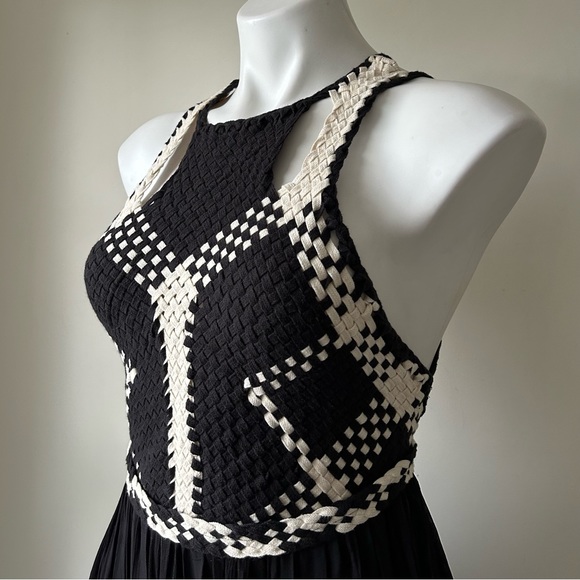 Urban Outfitters Pins & Needles Woven Bodice Maxi Dress, Black 0 XS - Picture 3 of 13